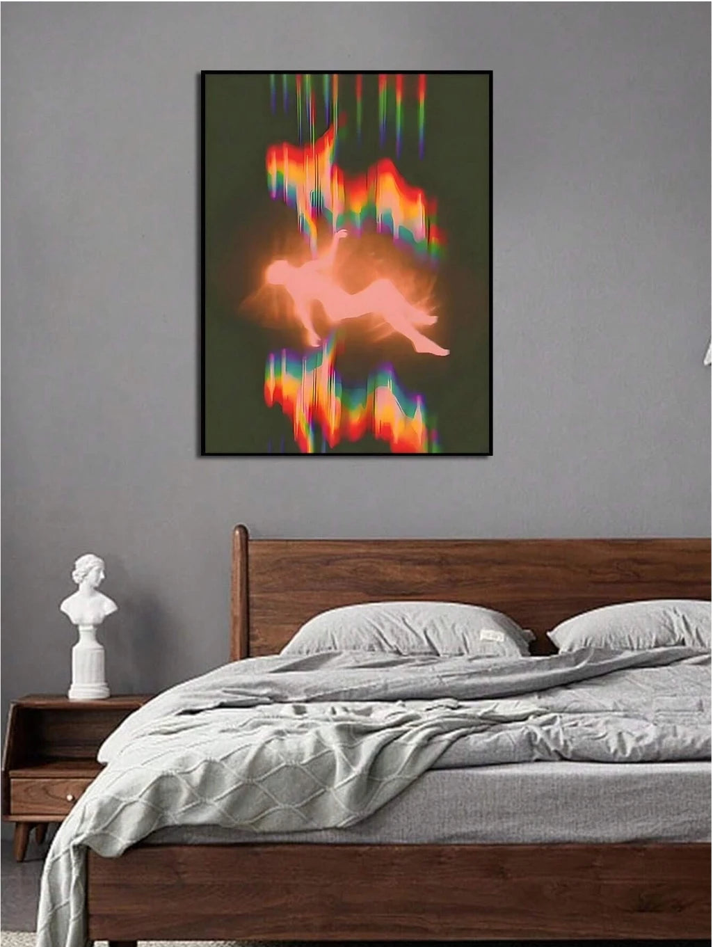 Modern Leopard Drinking Morning Coffee Colorful Dopamine Canvas Art Poster - Home Decorative Wall Print for Living Room